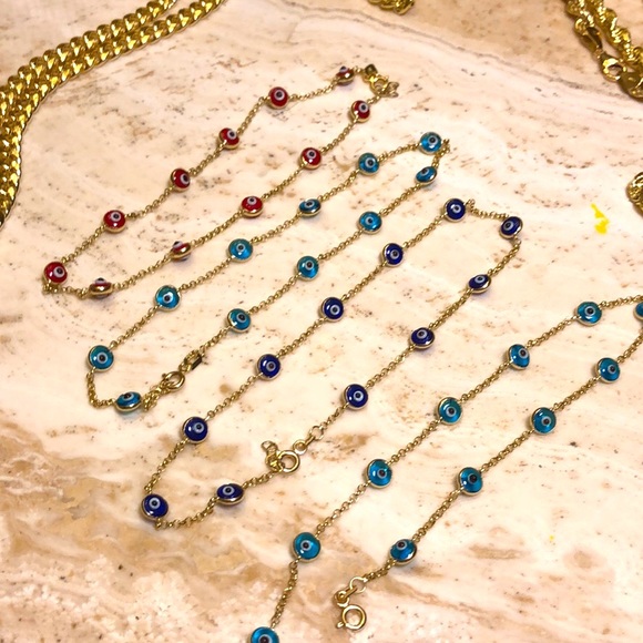 14 kt yellow gold 10 “ ankle bracelet - Picture 1 of 13